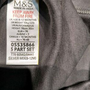 M&S Long Sleeve Bodysuits