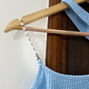 Blue Pearl Strap Top