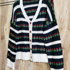 Black Designer Cardigan Size-46-48