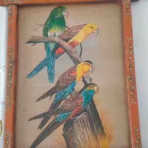 Wall Decor Parrots Painting