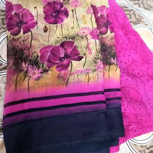 Light Weight Pretty Pink Saree