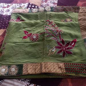 Green Georgette Saree