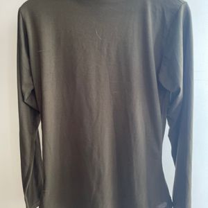 Olive Green Turtle Neck Sweat Shirt