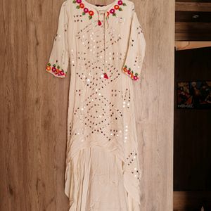 Party Wear White Kurti