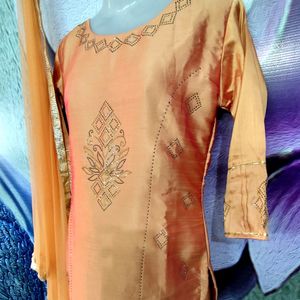 Zorba Silk Kurta Pant With Duppata Set