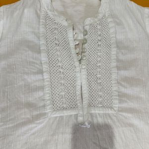 White Short Kurta For Women