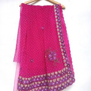 Saree With Lovely Design And Blouse