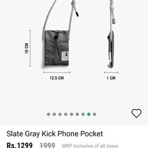 Dailyobjects - Slate Gray kick Phone Pocket