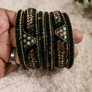 Diamond Studded Bangles.