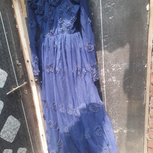 Royal Blue Princess girlish Party Wear gawn