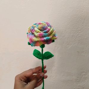 Prize Drop 🚨💥Unique Multicolored Crochet Rose 🌹