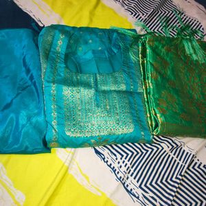 New Silk Suit Set With Heavy Dupatta