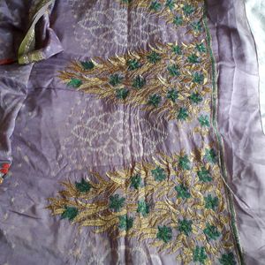 Bandhni Saree With Work