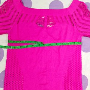 Magenta Colour Frock For Girls