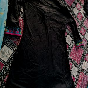 Black Embroidery Kurta