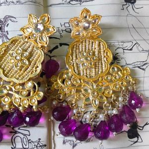 Golden Purple 💜 Earring