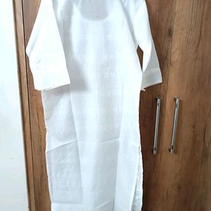 White Chikankari Stitched Kurta