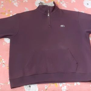 Men Polo Collar Sweat Shirt (Purple)