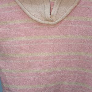 Y2k Pink Stripe Collar Top