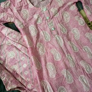 Pink Kurta Set Kurti With Matching Pant