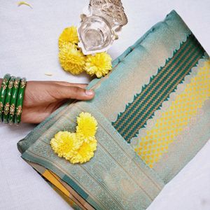 Green Ethnic Saree For Women