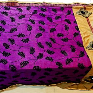 Velvet Work Saree