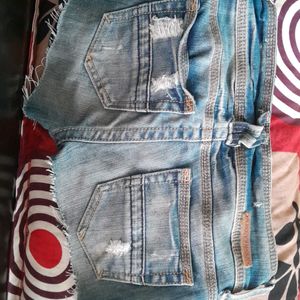 Denim Low Waist Shorts