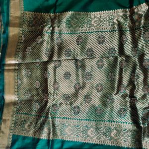 Green New Banarasi Silk Saree