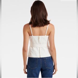 Forever New Mimi EmbroideredLinen Bustier