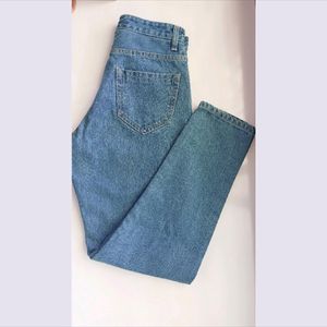 Zara Blue Mom Fit Jeans