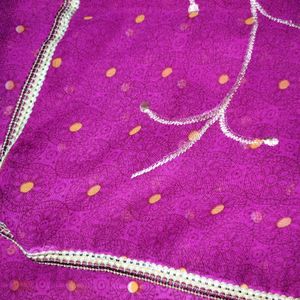 Pink Embroideral Saree