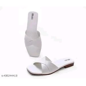 Flate White Sandals