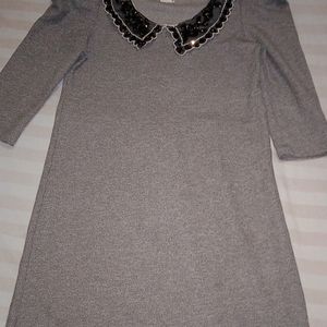 Korean Grey Classic Dress