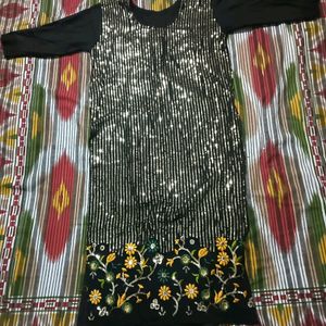 Black Sequence Kurti ✨