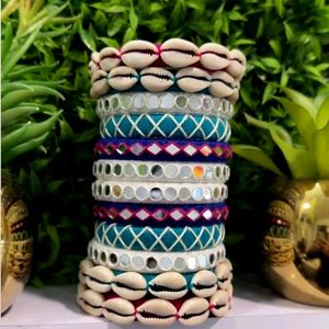 🤍💜💙 Mirror Work Bangles