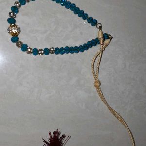 blue necklace