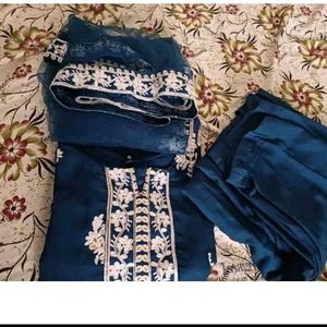 Women Blue Kurta Set