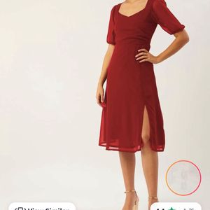 New Red Dress With Slit