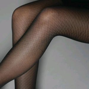 Sheer Stockings With Design