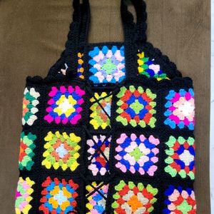 Crochet Granny Square Multicolor Top