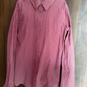 Stylish Red Checked Shirt for ₹150🧡🤍🛍️