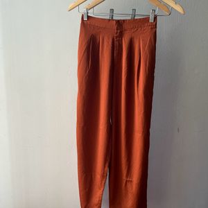 Rust Orange High Waist Pants