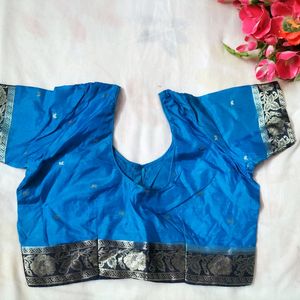 Blue Silk Blouse