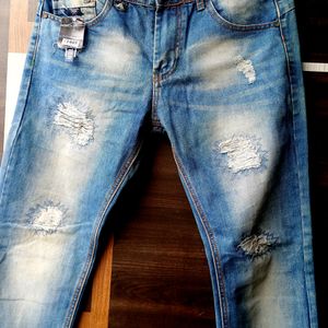 Pure Cotton, Brand New 32waist Ripped Jeans