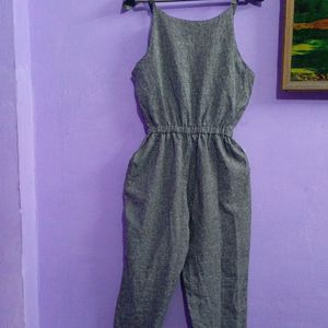 Fabulous Grey Jumpsuit For Girls And Women's