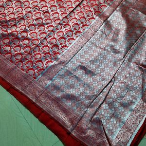 Red Colour Pure Banarasi Silk Saree