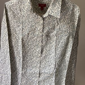 Talbots Printed Cotton Shirt