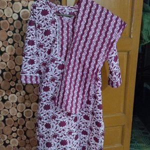 Trendy Cotton Kurti Set For Women