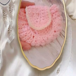 Cute Woolen Pink Pouch