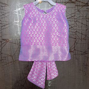 Girls Langa Blouse With Silver Buttas